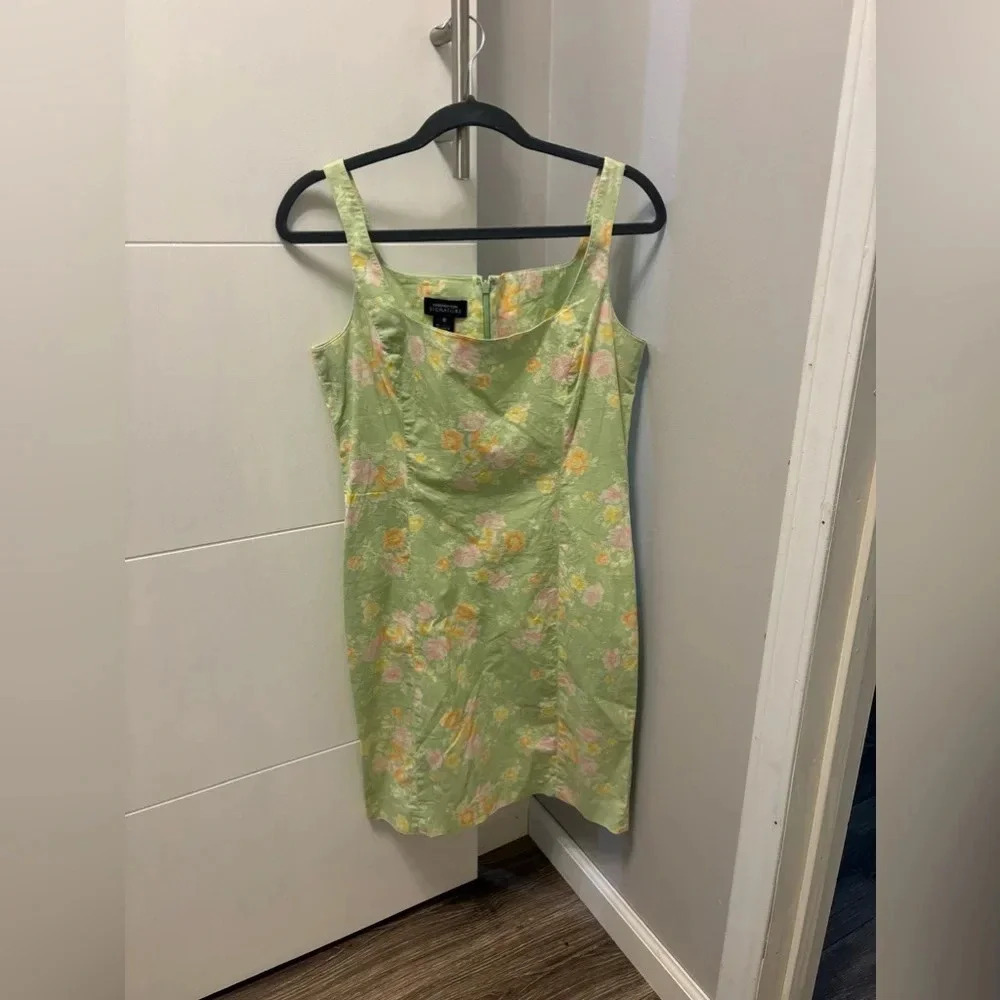 Jones New York Signature Women's Sz 10 Multicolor Floral Print Stretch Dress